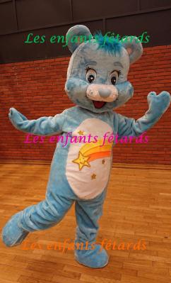 Mascotte Bisounours bleu